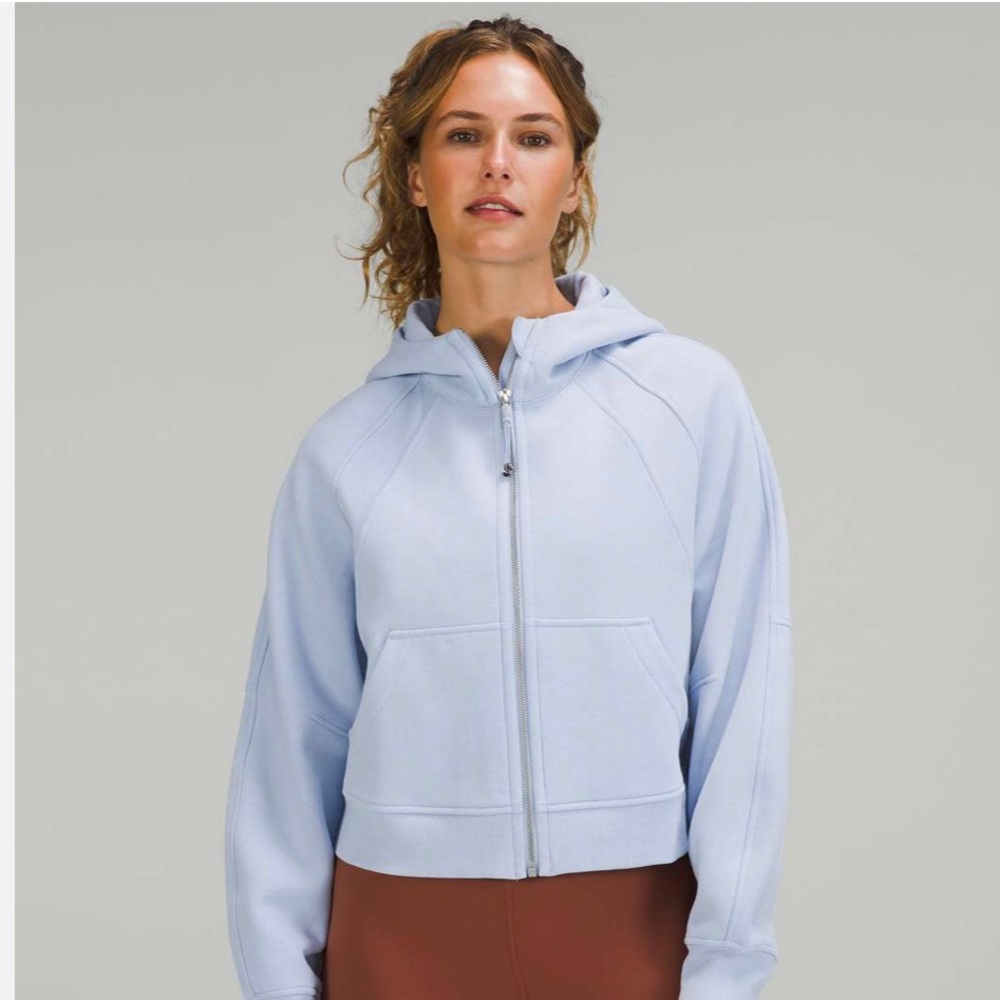 Scuba full zip light blue lululemon